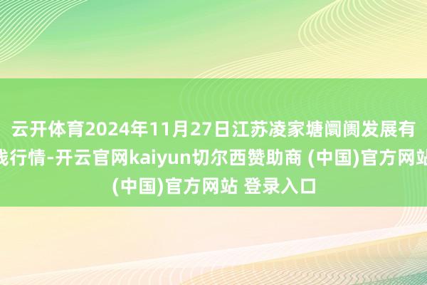 云开体育2024年11月27日江苏凌家塘阛阓发展有限公司价钱行情-开云官网kaiyun切尔西赞助商 (中国)官方网站 登录入口