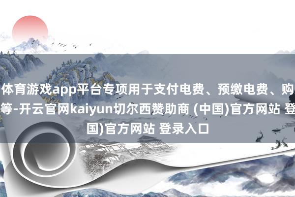 体育游戏app平台专项用于支付电费、预缴电费、购买绿证等-开云官网kaiyun切尔西赞助商 (中国)官方网站 登录入口