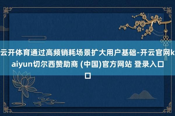云开体育通过高频销耗场景扩大用户基础-开云官网kaiyun切尔西赞助商 (中国)官方网站 登录入口