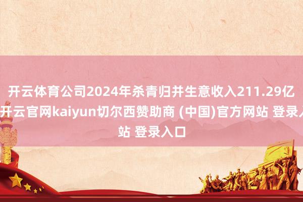 开云体育公司2024年杀青归并生意收入211.29亿元-开云官网kaiyun切尔西赞助商 (中国)官方网站 登录入口