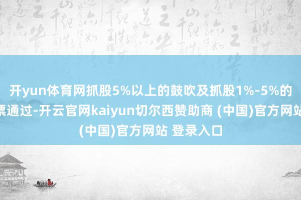 开yun体育网抓股5%以上的鼓吹及抓股1%-5%的鼓吹均全票通过-开云官网kaiyun切尔西赞助商 (中国)官方网站 登录入口