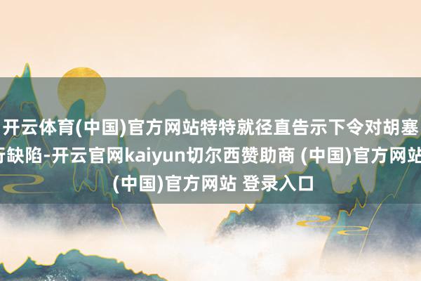 开云体育(中国)官方网站特特就径直告示下令对胡塞WU装进行缺陷-开云官网kaiyun切尔西赞助商 (中国)官方网站 登录入口