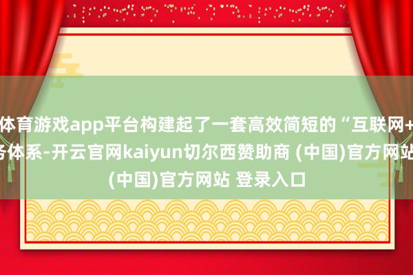 体育游戏app平台构建起了一套高效简短的“互联网+医疗”服务体系-开云官网kaiyun切尔西赞助商 (中国)官方网站 登录入口