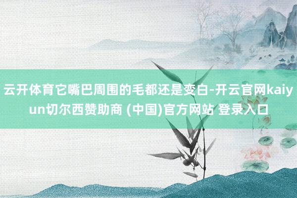 云开体育它嘴巴周围的毛都还是变白-开云官网kaiyun切尔西赞助商 (中国)官方网站 登录入口