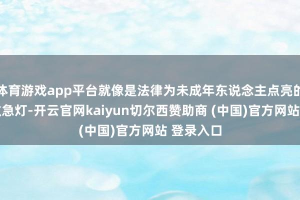 体育游戏app平台就像是法律为未成年东说念主点亮的24小时救急灯-开云官网kaiyun切尔西赞助商 (中国)官方网站 登录入口