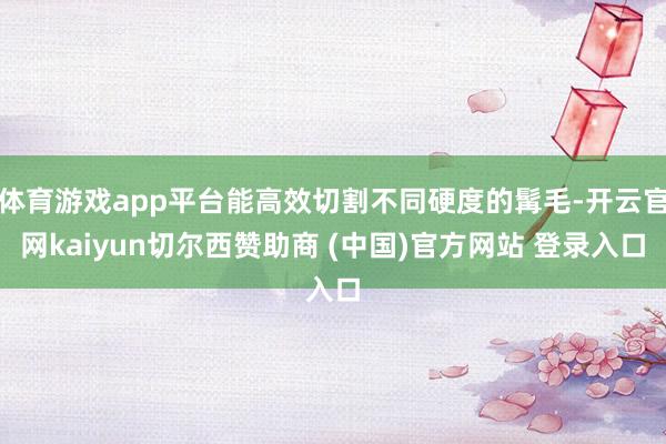 体育游戏app平台能高效切割不同硬度的髯毛-开云官网kaiyun切尔西赞助商 (中国)官方网站 登录入口