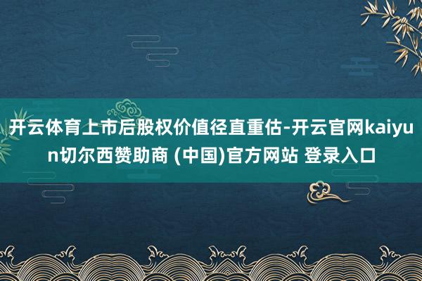 开云体育上市后股权价值径直重估-开云官网kaiyun切尔西赞助商 (中国)官方网站 登录入口