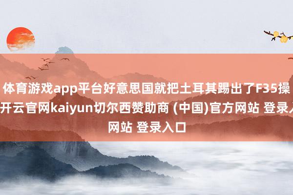 体育游戏app平台好意思国就把土耳其踢出了F35操办-开云官网kaiyun切尔西赞助商 (中国)官方网站 登录入口
