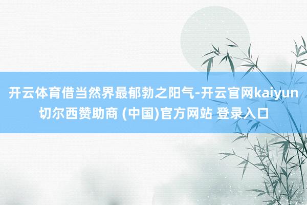 开云体育借当然界最郁勃之阳气-开云官网kaiyun切尔西赞助商 (中国)官方网站 登录入口