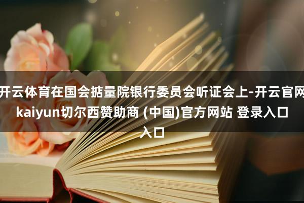 开云体育在国会掂量院银行委员会听证会上-开云官网kaiyun切尔西赞助商 (中国)官方网站 登录入口