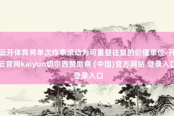 云开体育将单次作事滚动为可重叠往复的价值单位-开云官网kaiyun切尔西赞助商 (中国)官方网站 登录入口