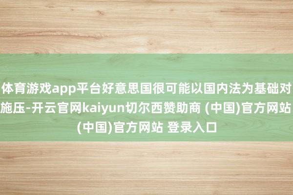 体育游戏app平台好意思国很可能以国内法为基础对国外社会施压-开云官网kaiyun切尔西赞助商 (中国)官方网站 登录入口
